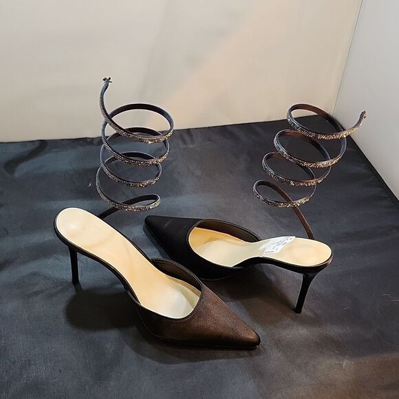 BRAND NEW WILD DIVA LOUNGS COIL WRAP ANKLE STRAP RHINESTONE EMBELLISHMEN… - Picture 6 of 14